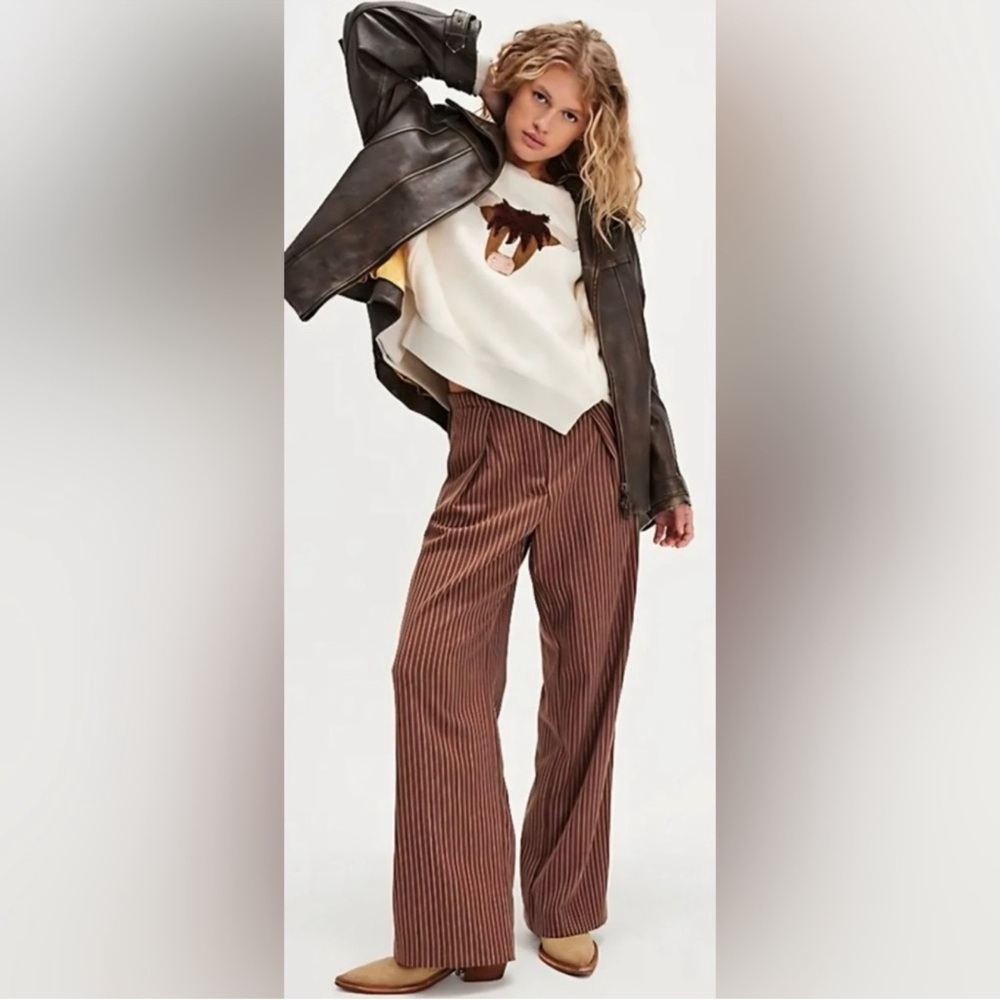 Free People Pinstripe Tyler Menswear Trouser